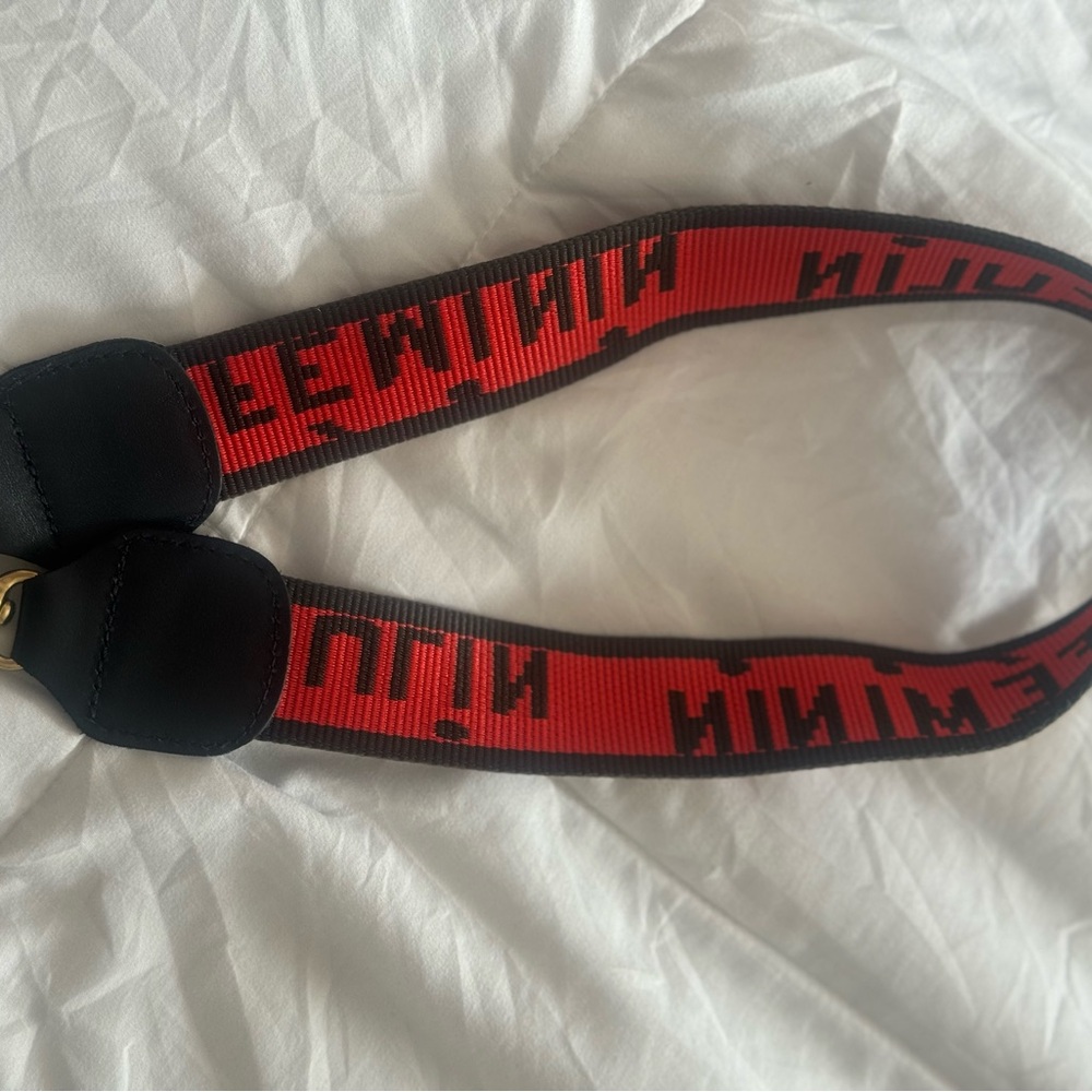 Clare V Red and Black Suspenders
